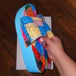 beach sandals for women Size 37 color blue